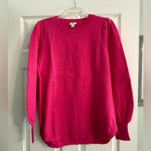 Crown & Ivy Hot Pink Long Sleeve Sweater XL